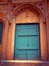Colorized chapel door
