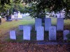Row of gravestone