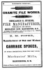 Granite File Works, Benjamin S. Stokes // B.H. Piper, manufacturer of carriage spokes - 1864 Advertising