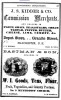 J.S. Kidder & Co. commission merchants // Eastman & Son, dealers in W.I. Goods, Teas, Flour - 1864 Advertising