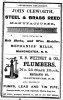 John Cleworth, steel and brass reed manufacturer // H.W. Whitney & Co., plumbers - 1864 Advertising