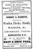 John W. Whittier, mfg and dealer leather belting and fire engine hose // Robert D. Nesmith, mfg of woollen flocks etc. // D.C. Gould, mfg of boot and shoe pegs - 1864 Advertising