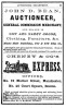 John D. Bean Auctioneer & Cheney & Cos Express Office - 1864 Advertising