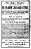 John A. Perry, Druggist and Chemist (ad for Dr. Warren's Bilious Bitters) - 1864 Advertising