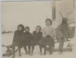 Healy and Page Family  in Winter - Kids on Cilley Rd Manchester NH