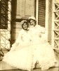 Dot Fernald & Margaret Webster in costume for "Old Fashioned Concert" 