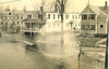 1938 Flood photograph in Merrimack NH showing  the block by the Souhegan River