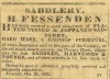 1831 newspaper - Concord NH store of saddlery, hardware and harness furniture