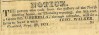 1831 newspaper - notice seeking green silk umbrella