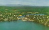 Aerial view of Wolfeboro NH Harbor - old postcard