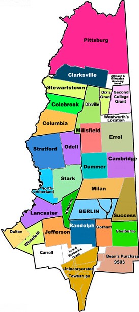 Map of Coos County